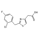 2-{2-[(2-chloro-4-fluorophenyl)methyl]-1,3-thiazol-4-yl}acetic acid