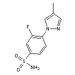 3-fluoro-4-(4-methyl-1H-pyrazol-1-yl)benzene-1-sulfonamide