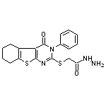 2-({3-oxo-4-phenyl-8-thia-4,6-diazatricyclo[7.4.0.0^{2,7}]trideca-1(9),2(7),5-trien-5-yl}sulfanyl)acetohydrazide