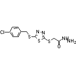 2-[(5-{[(4-chlorophenyl)methyl]sulfanyl}-1,3,4-thiadiazol-2-yl)sulfanyl]acetohydrazide