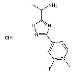 1-[3-(3-fluoro-4-methylphenyl)-1,2,4-oxadiazol-5-yl]ethan-1-amine hydrochloride