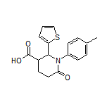 6-Oxo-2-(2-thienyl)-1-(p-tolyl)piperidine-3-carboxylic Acid