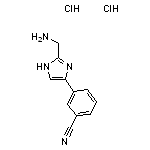 3-[2-(aminomethyl)-1H-imidazol-4-yl]benzonitrile dihydrochloride