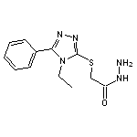 2-[(4-ethyl-5-phenyl-4H-1,2,4-triazol-3-yl)sulfanyl]acetohydrazide