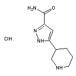 5-(piperidin-3-yl)-1H-pyrazole-3-carboxamide hydrochloride