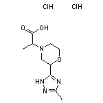 2-[2-(3-methyl-1H-1,2,4-triazol-5-yl)morpholin-4-yl]propanoic acid dihydrochloride