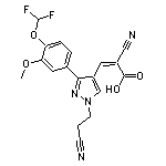 (2Z)-2-cyano-3-{1-(2-cyanoethyl)-3-[4-(difluoromethoxy)-3-methoxyphenyl]-1H-pyrazol-4-yl}acrylic acid