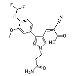 (2Z)-3-{1-(3-amino-3-oxopropyl)-3-[4-(difluoromethoxy)-3-methoxyphenyl]-1H-pyrazol-4-yl}-2-cyanoacrylic acid