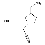 2-[3-(aminomethyl)pyrrolidin-1-yl]acetonitrile hydrochloride