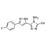 4-amino-5-[3-(4-fluorophenyl)-1H-pyrazol-5-yl]-4H-1,2,4-triazole-3-thiol