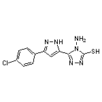 4-amino-5-[3-(4-chlorophenyl)-1H-pyrazol-5-yl]-4H-1,2,4-triazole-3-thiol