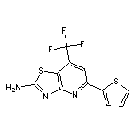 5-thien-2-yl-7-(trifluoromethyl)[1,3]thiazolo[4,5-b]pyridin-2-amine