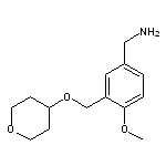 {4-methoxy-3-[(oxan-4-yloxy)methyl]phenyl}methanamine