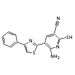 6-amino-2-mercapto-5-(4-phenyl-1,3-thiazol-2-yl)nicotinonitrile