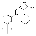 4-cyclohexyl-5-({[3-(trifluoromethyl)phenyl]amino}methyl)-4H-1,2,4-triazole-3-thiol