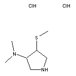 N,N-dimethyl-4-(methylsulfanyl)pyrrolidin-3-amine dihydrochloride