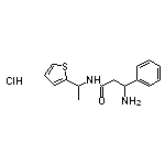 3-amino-3-phenyl-N-[1-(thiophen-2-yl)ethyl]propanamide hydrochloride