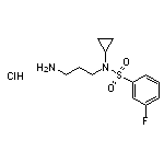 N-(3-aminopropyl)-N-cyclopropyl-3-fluorobenzene-1-sulfonamide hydrochloride