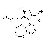 2-(3,4-dihydro-2H-1,5-benzodioxepin-6-yl)-1-(3-methoxypropyl)-5-oxopyrrolidine-3-carboxylic acid