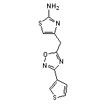 4-{[3-(thiophen-3-yl)-1,2,4-oxadiazol-5-yl]methyl}-1,3-thiazol-2-amine