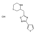 3-{[3-(thiophen-3-yl)-1,2,4-oxadiazol-5-yl]methyl}thiomorpholine hydrochloride