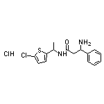 3-amino-N-[1-(5-chlorothiophen-2-yl)ethyl]-3-phenylpropanamide hydrochloride