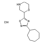 2-(3-cycloheptyl-1,2,4-oxadiazol-5-yl)morpholine hydrochloride