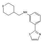 N-(oxan-4-ylmethyl)-3-(1,3-thiazol-2-yl)aniline