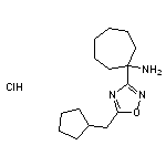 1-[5-(cyclopentylmethyl)-1,2,4-oxadiazol-3-yl]cycloheptan-1-amine hydrochloride