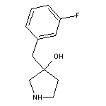 3-[(3-fluorophenyl)methyl]pyrrolidin-3-ol