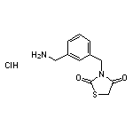 3-{[3-(aminomethyl)phenyl]methyl}-1,3-thiazolidine-2,4-dione hydrochloride