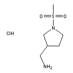 (1-methanesulfonylpyrrolidin-3-yl)methanamine hydrochloride