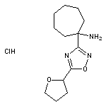 1-[5-(oxolan-2-yl)-1,2,4-oxadiazol-3-yl]cycloheptan-1-amine hydrochloride