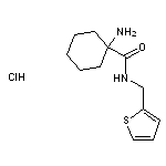 1-amino-N-(thiophen-2-ylmethyl)cyclohexane-1-carboxamide hydrochloride