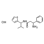 3-amino-N-[2-methyl-1-(thiophen-2-yl)propyl]-3-phenylpropanamide hydrochloride