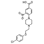 4-{4-[2-(4-chlorophenoxy)ethyl]piperazin-1-yl}-3-nitrobenzoic acid