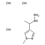 4-(1-hydrazinylethyl)-1-methyl-1H-pyrazole trihydrochloride