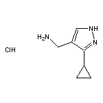 (3-cyclopropyl-1H-pyrazol-4-yl)methanamine hydrochloride