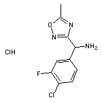 (4-chloro-3-fluorophenyl)(5-methyl-1,2,4-oxadiazol-3-yl)methanamine hydrochloride