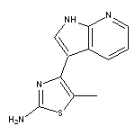 5-methyl-4-{1H-pyrrolo[2,3-b]pyridin-3-yl}-1,3-thiazol-2-amine