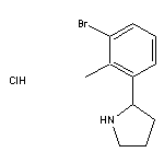 2-(3-bromo-2-methylphenyl)pyrrolidine hydrochloride