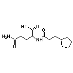 4-carbamoyl-2-(3-cyclopentylpropanamido)butanoic acid