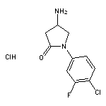 4-amino-1-(4-chloro-3-fluorophenyl)pyrrolidin-2-one hydrochloride