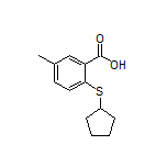 2-(Cyclopentylthio)-5-methylbenzoic Acid