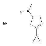 1-(2-cyclopropyl-1,3-thiazol-5-yl)ethan-1-one hydrobromide