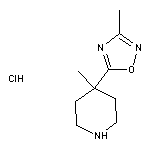 4-methyl-4-(3-methyl-1,2,4-oxadiazol-5-yl)piperidine hydrochloride