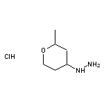 (2-methyloxan-4-yl)hydrazine hydrochloride