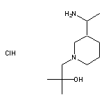 1-[3-(1-aminoethyl)piperidin-1-yl]-2-methylpropan-2-ol hydrochloride