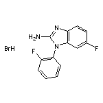 6-fluoro-1-(2-fluorophenyl)-1H-1,3-benzodiazol-2-amine hydrobromide