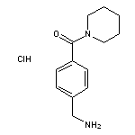 1-[4-(piperidin-1-ylcarbonyl)phenyl]methanamine hydrochloride